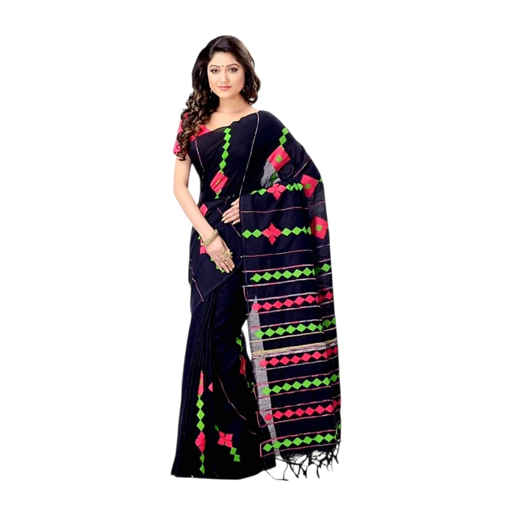 Premium Pure Cotton Applique Saree For Women