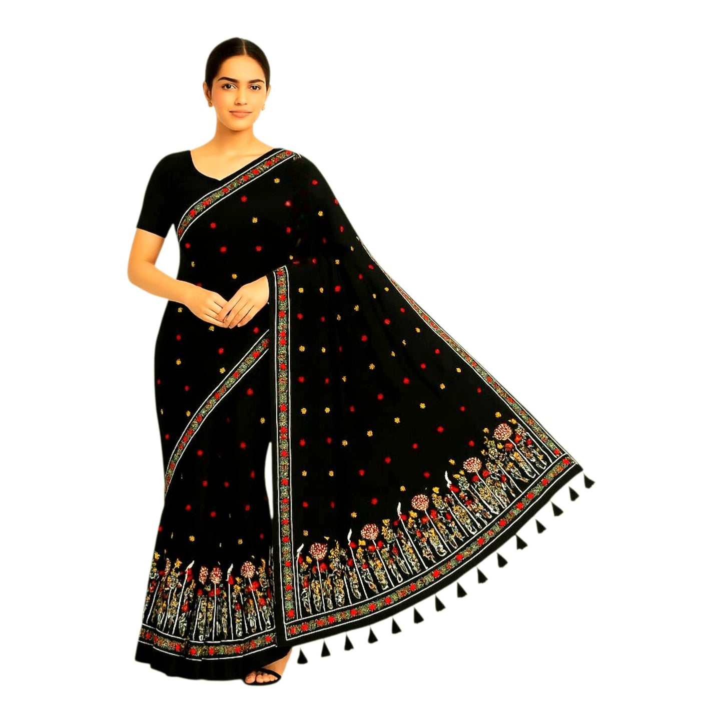Fashweave Pure Cotton Embroidered Saree for Women and Girls | A Timeless Fusion of Traditional Craftsmanship and Contemporary Elegance, Perfect for Every Special Occasion