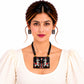Lightweight Purely Handmade Terracotta Rope Necklace With Earrings
