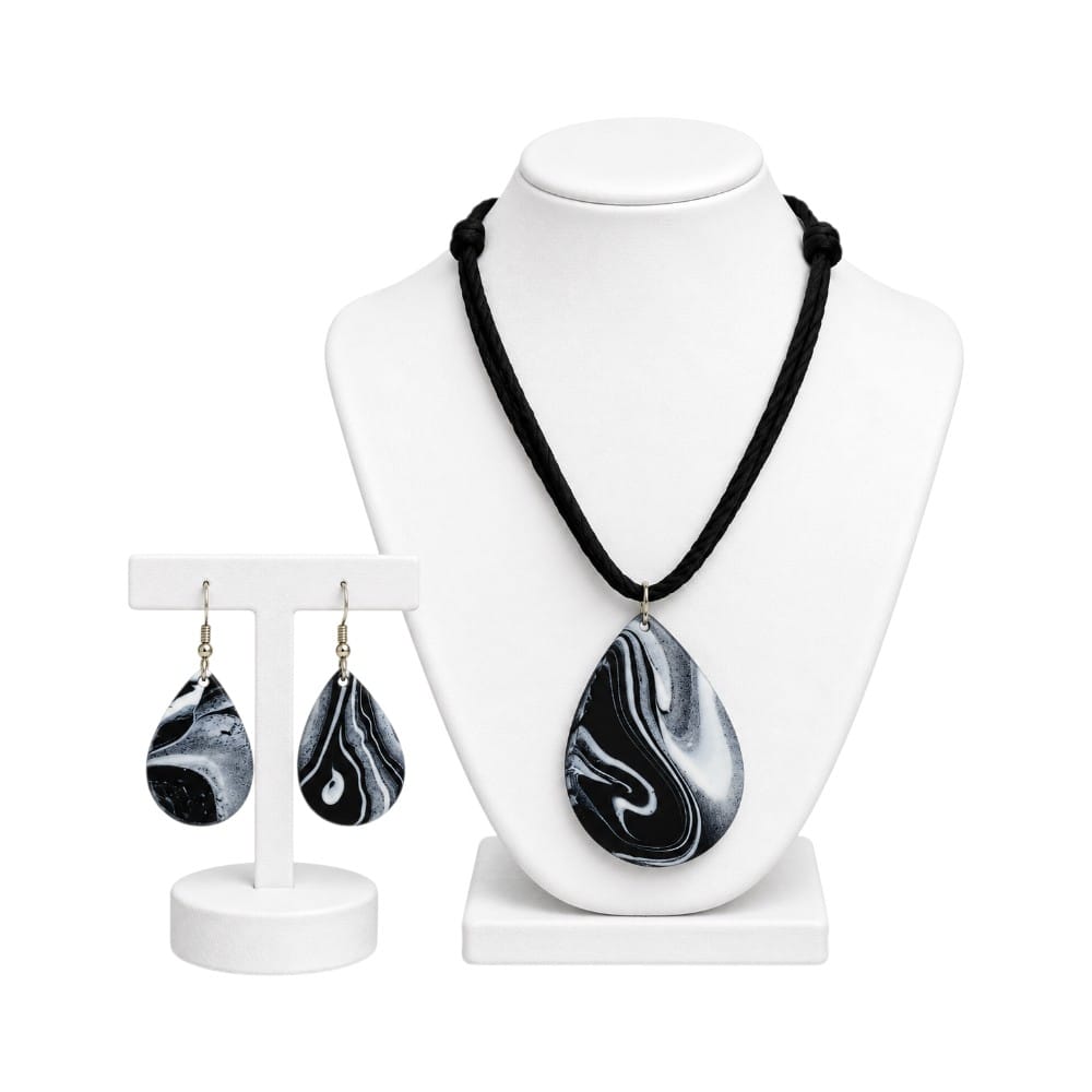 Purely Handmade Clay Jewellery Sets (Marble Design) for Women & Girls