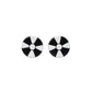 Lightweight Geometric Pinwheel Design Terracotta Stud Earrings