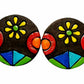 Purely Handmade Round Shaped Terracotta Stud Earrings