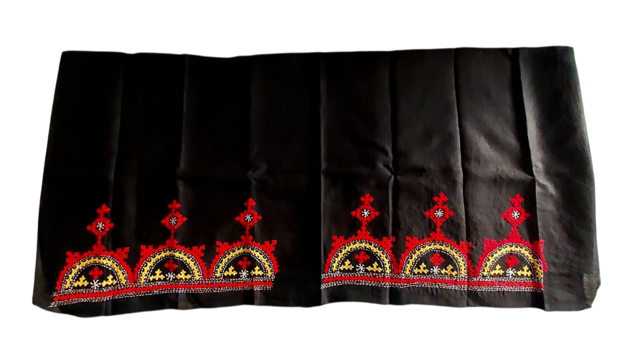 Hand Embroidered Gujarati Stitch Blouse Piece for Women & Girls