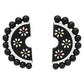 Lightweight Half Moon Shaped Terracotta Stud Earrings