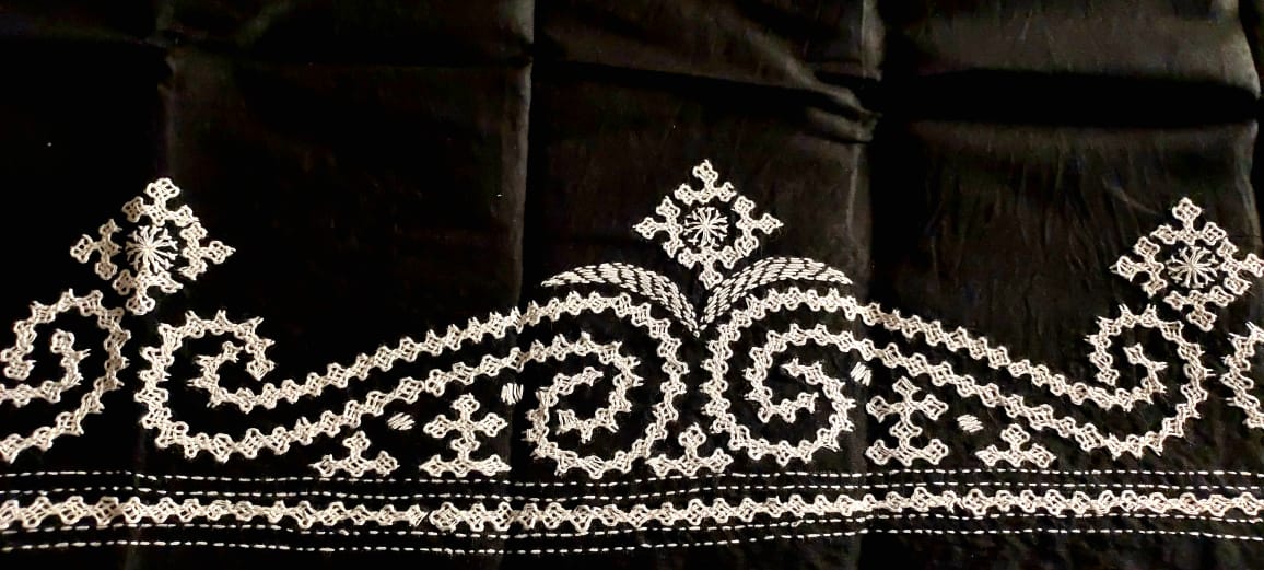 Hand Embroidered Gujarati Stitch Blouse Piece for Women & Girls