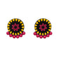 Lightweight Round Shaped Terracotta Stud Earrings
