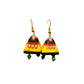 Purely Handmade Terracotta Metallic Conical Jhumka Designer Earrings