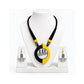 Lightweight Purely Handmade Terracotta Rope Necklace With Earrings