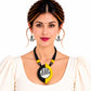 Lightweight Purely Handmade Terracotta Rope Necklace With Earrings