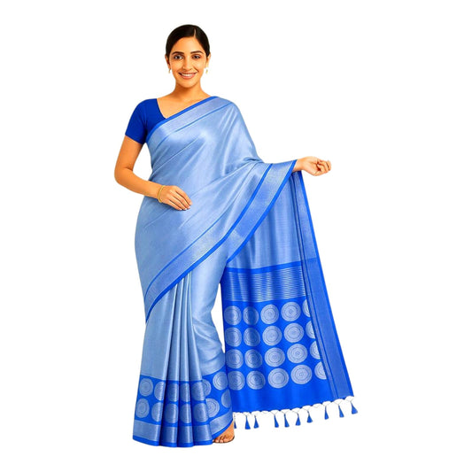 Exquisite silk saree with soft tissue fabric