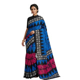 Pure Handloom Cotton Block Printed Saree