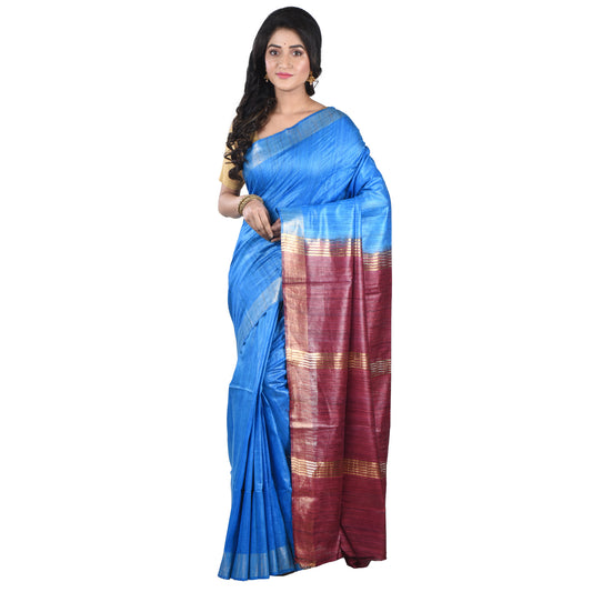 Premium Pure Handloom Silk Cotton Sarees with Blouse Piece For Women & Girls