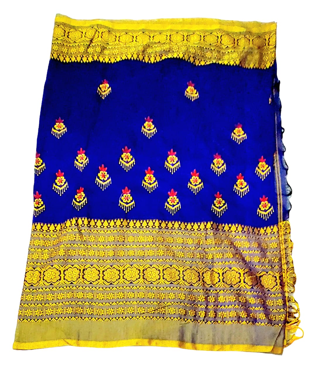 Premium Handloom Embroidered Cotton Saree