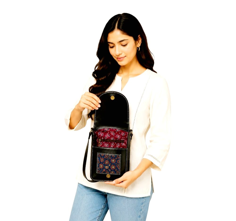 Handcrafted Pure Leather Bucket Style Sling Bag