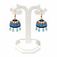 Purely Handmade Terracotta Multi-Coloured Dome Shaped Jhumka Earrings(With Beads)
