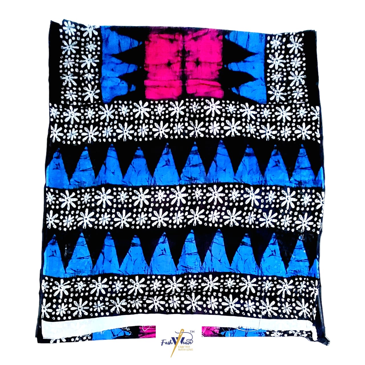 Pure Handloom Cotton Block Printed Saree