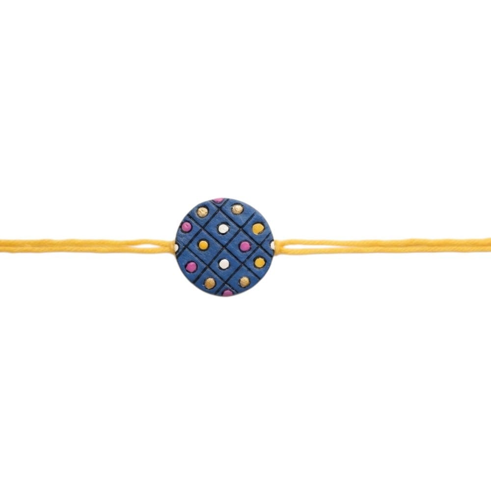 Purely Handmade & Handpainted Terracotta Rakhis for Brother