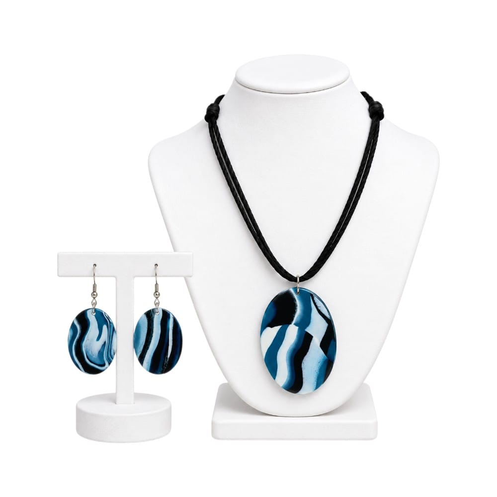 Purely Handmade Clay Jewellery Sets (Marble Design) for Women & Girls