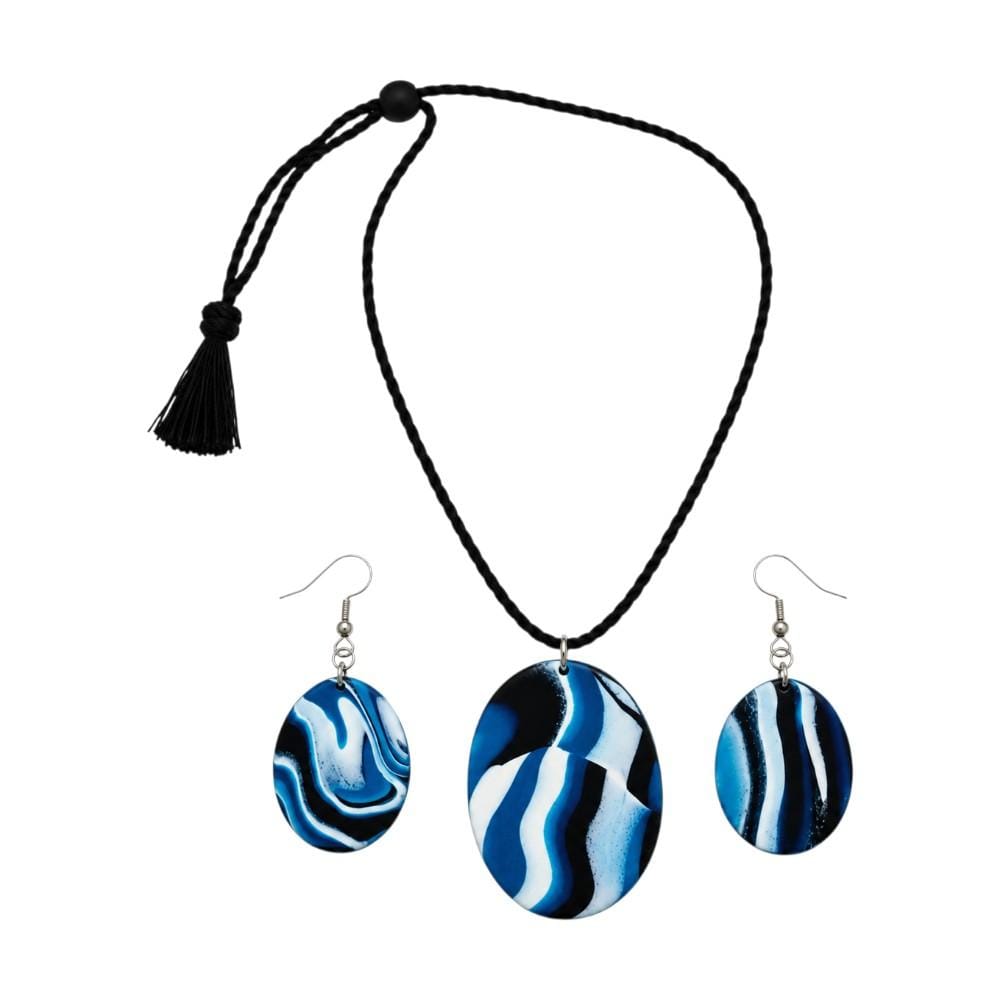 Purely Handmade Clay Jewellery Sets (Marble Design) for Women & Girls