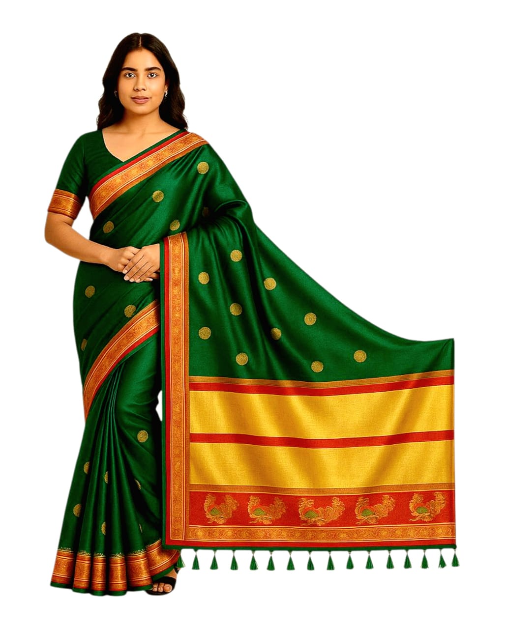 Exquisite Kadiyal Paithani Silk Saree