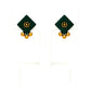 Lightweight Diamond Shaped Terracotta Stud Earrings
