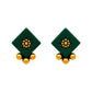 Lightweight Diamond Shaped Terracotta Stud Earrings