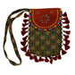 Gajji Silk Ajrakh Printed Leather Crossbody Flip Sling Bag