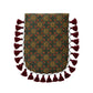 Gajji Silk Ajrakh Printed Leather Crossbody Flip Sling Bag