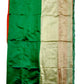 Maheshwari Cotton Silk Saree with Contrast Blouse & Contrast Pallu