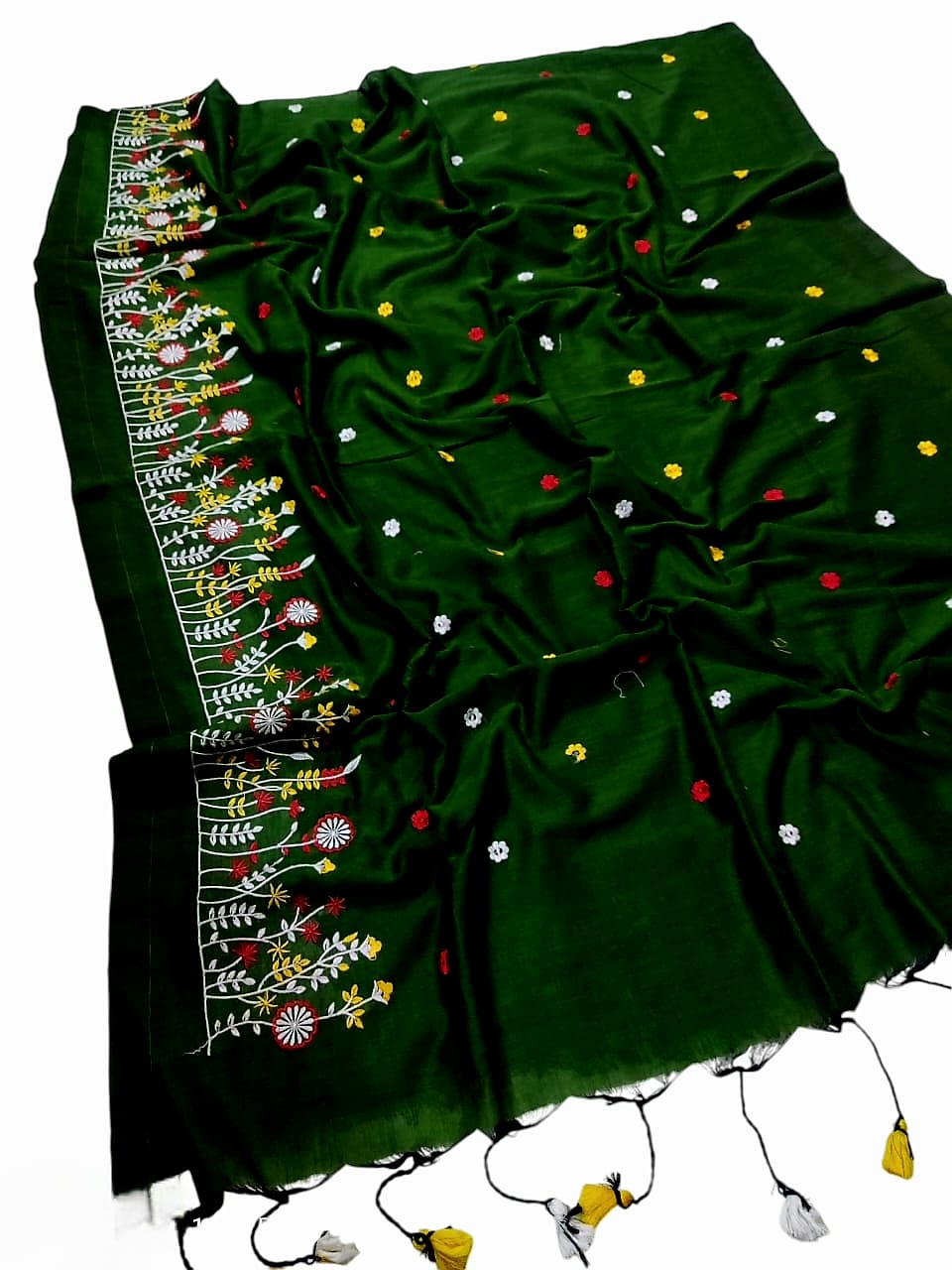 Fashweave Pure Cotton Embroidered Saree for Women and Girls | A Timeless Fusion of Traditional Craftsmanship and Contemporary Elegance, Perfect for Every Special Occasion