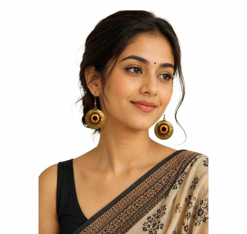 Purely Handmade Brass Earrings