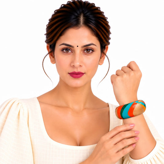 Purely Handmade Lightweight Wooden Kada Bangles