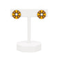 Lightweight Geometric Pinwheel Design Terracotta Stud Earrings