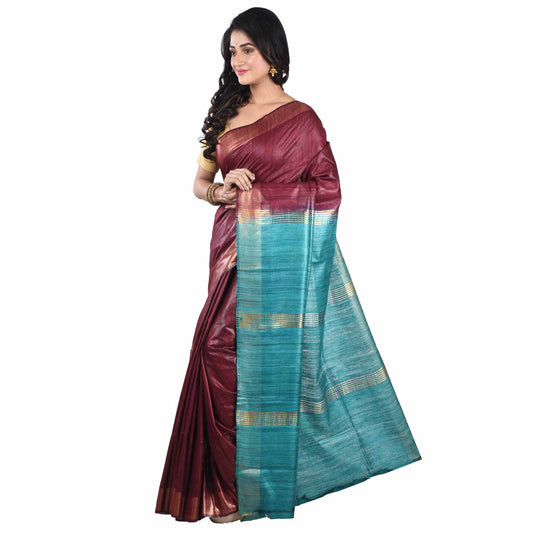 Premium Pure Handloom Silk Cotton Sarees with Blouse Piece For Women & Girls