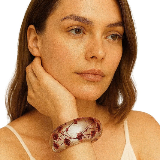 Purely Handmade Resin Bangles( With Real Flowers)
