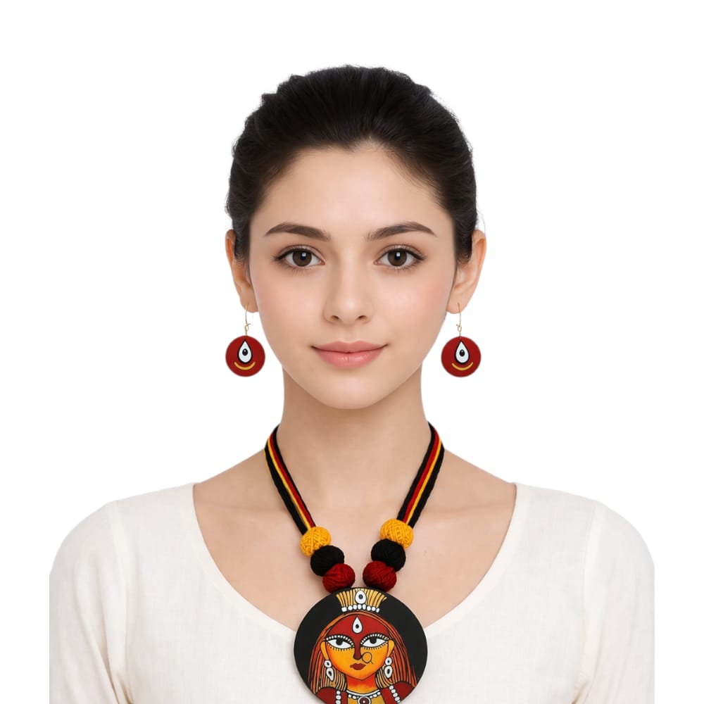 Terracotta Handpainted Jewellery Set