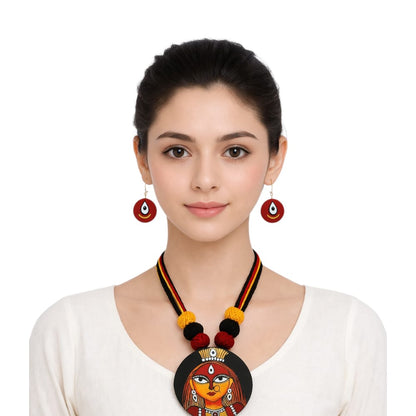 Terracotta Handpainted Jewellery Set