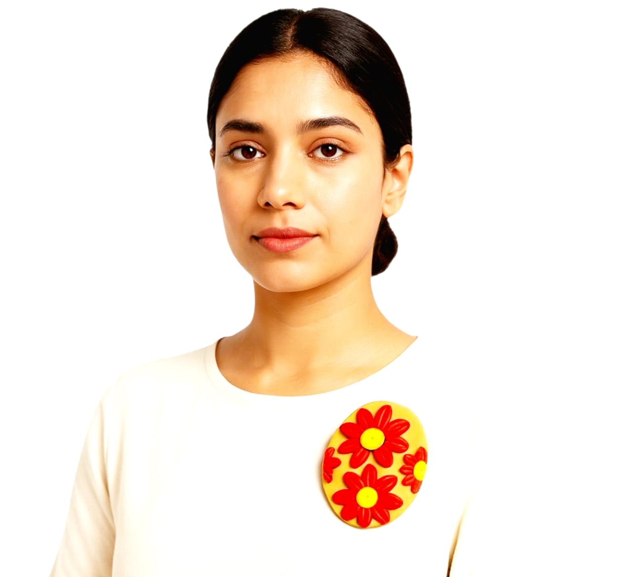 Purely Handmade Floral Design Saree Brooches