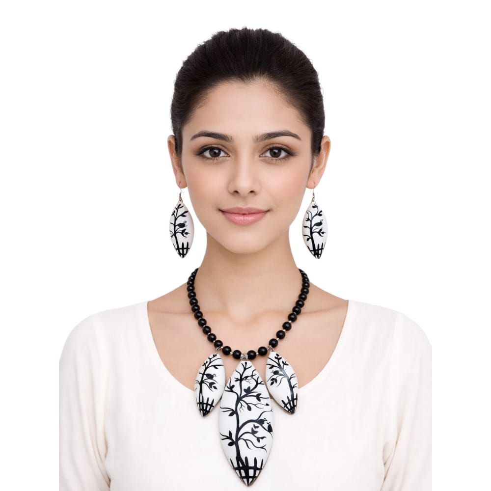 Handmade Terracotta Collar Necklace Set