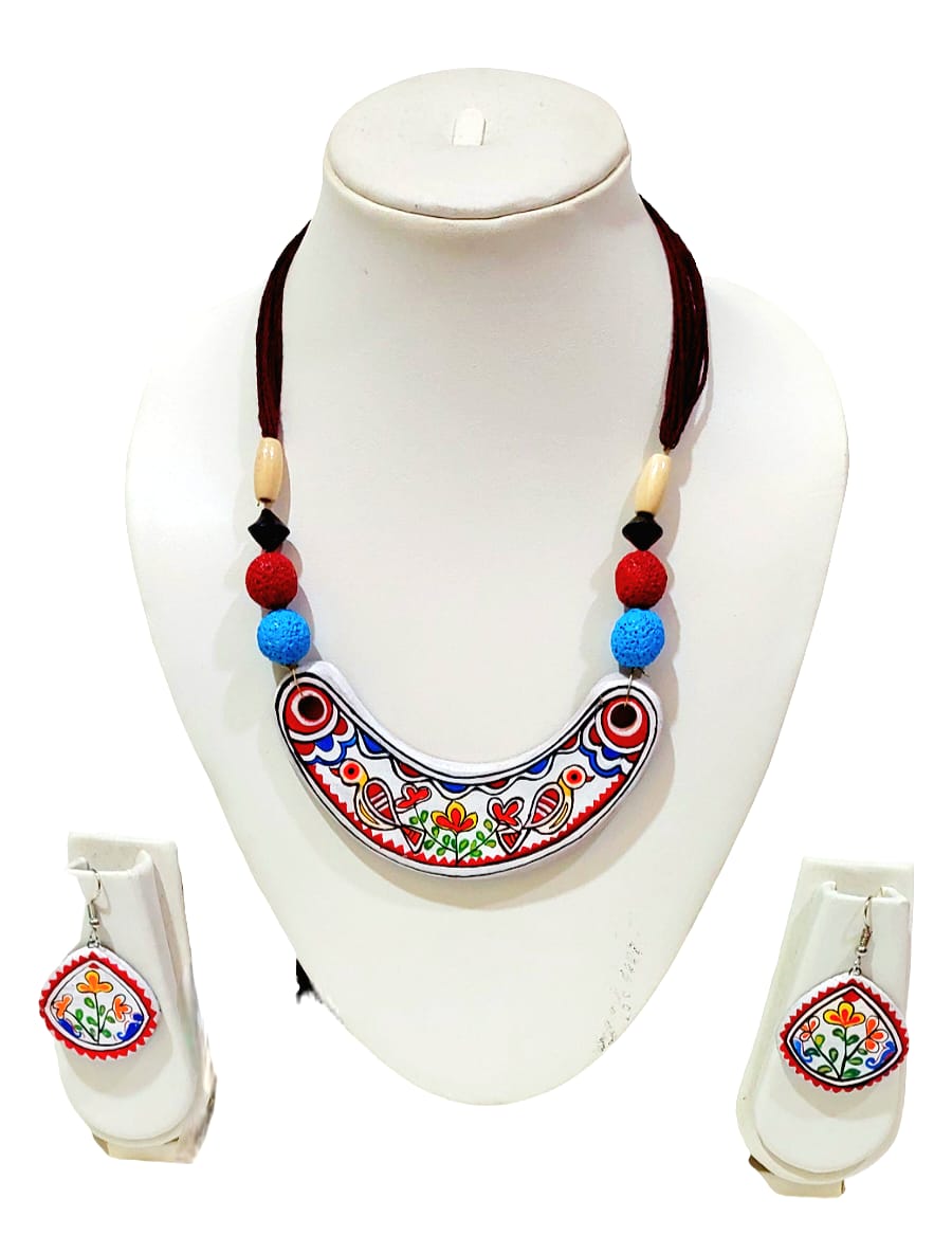 Terracotta Handpainted Jewellery Set