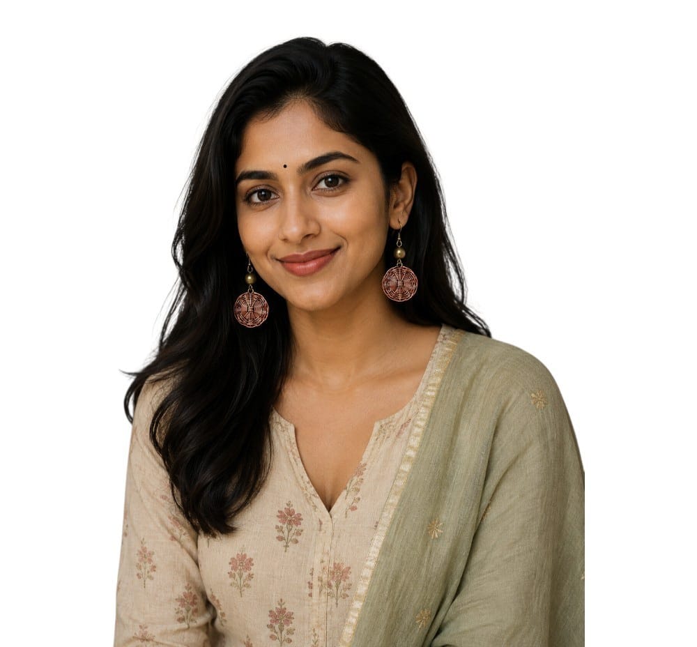 Purely Handmade Brass Earrings