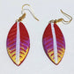 Purely Handmade Lightweight Terracotta Dangler Earrings (Leaf Design)