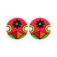 Purely Handmade Round Shaped Terracotta Stud Earrings