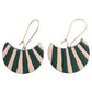 Terracotta Half Moon Striped Dangler Earrings