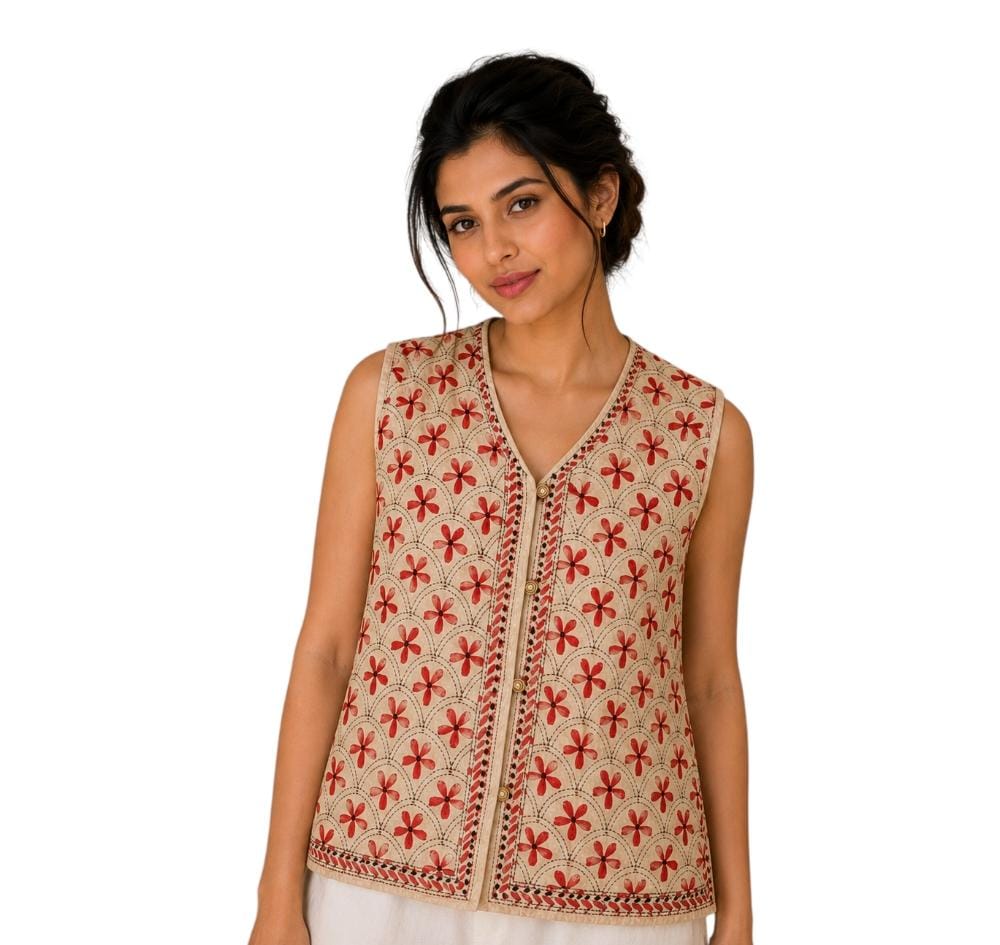 Handmade Hand-Embroidered Kantha Jackets