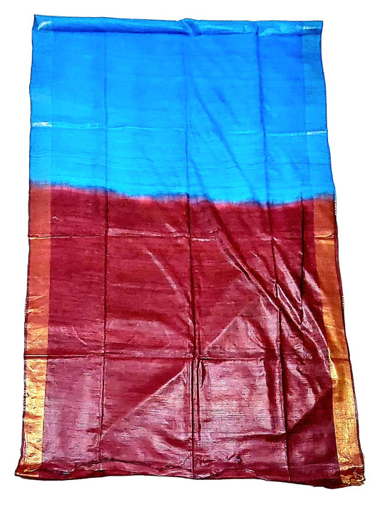 Premium Tussar Ghiccha Silk Saree  with Blouse Piece For Women & Girls