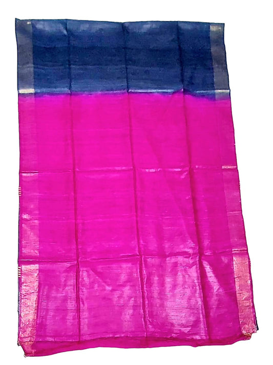 Premium Tussar Ghiccha Silk Saree  with Blouse Piece For Women & Girls