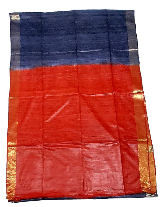 Premium Tussar Ghiccha Silk Saree  with Blouse Piece For Women & Girls