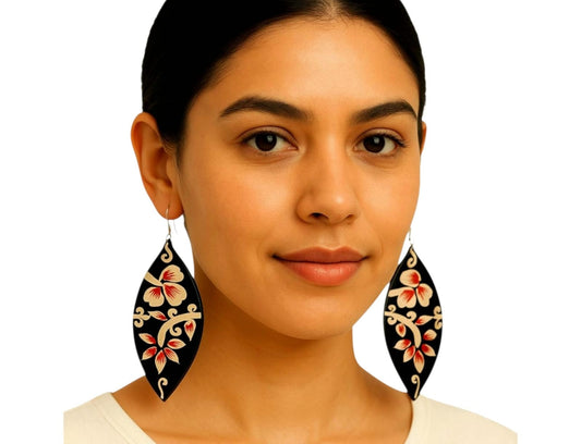 Purely Handmade & Handpainted Clay Earrings