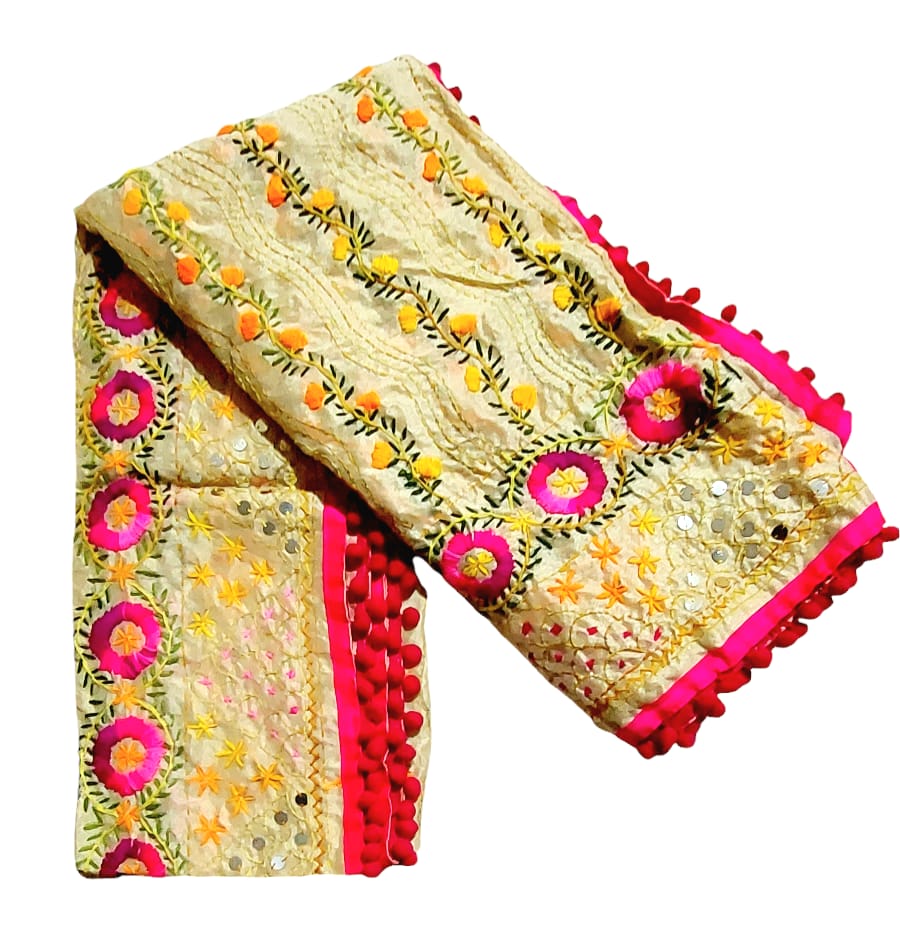 Fashweave Stylish Women's Phulkari Dupatta